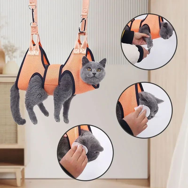 KFX-2722365 Pet Grooming Restraint Bag for Nail Trimming and Bathing, Available in Small, Medium, and Large Sizes