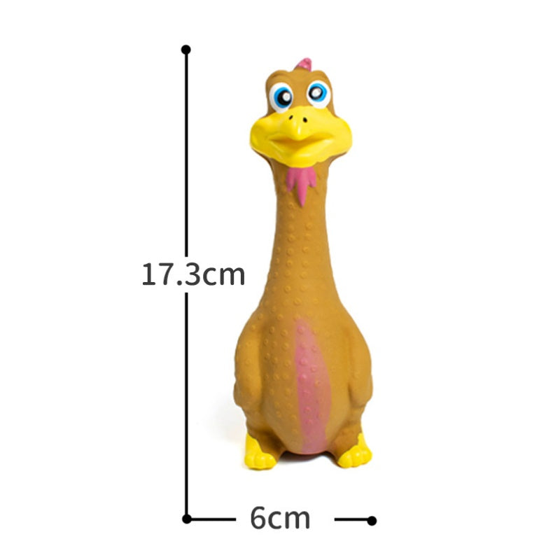 KFX-2723389 Interactive 3-Piece Eco-Friendly Latex Squeaky Chicken Chew Toys for Dogs