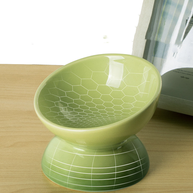 KFX-2726717 Ceramic Cat Bowl with Anti-Overturn Design for Comfortable Feeding