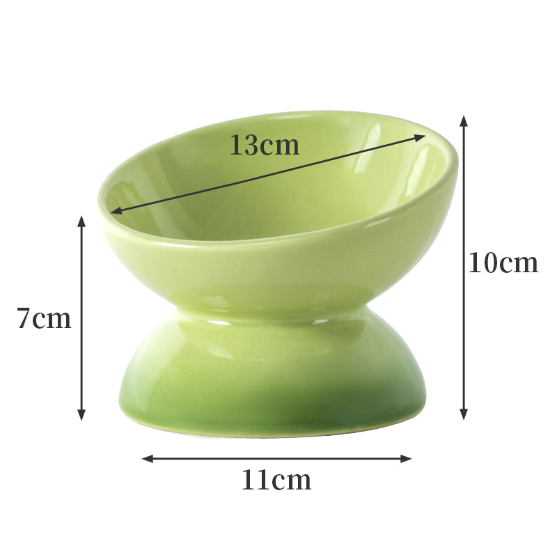 KFX-2726717 Ceramic Cat Bowl with Anti-Overturn Design for Comfortable Feeding