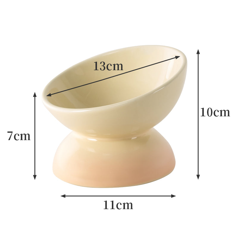 KFX-2726717 Ceramic Cat Bowl with Anti-Overturn Design for Comfortable Feeding