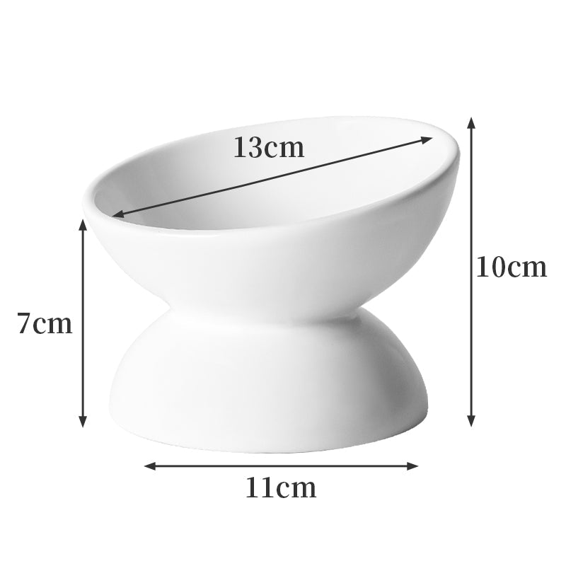KFX-2726717 Ceramic Cat Bowl with Anti-Overturn Design for Comfortable Feeding