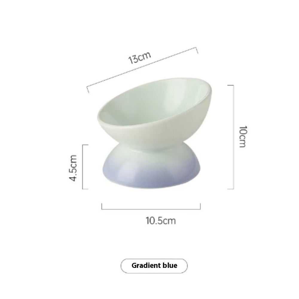 KFX-2726717 Ceramic Cat Bowl with Anti-Overturn Design for Comfortable Feeding