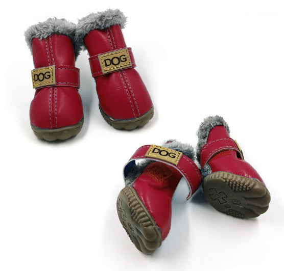 KFX-2727357 Dog Waterproof Warm Thick Snow Boots for Autumn and Winter in Various Colors and Sizes