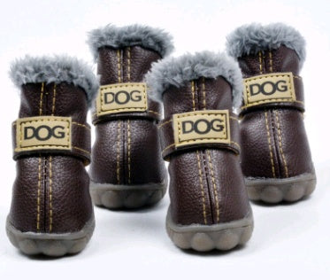 KFX-2727357 Dog Waterproof Warm Thick Snow Boots for Autumn and Winter in Various Colors and Sizes