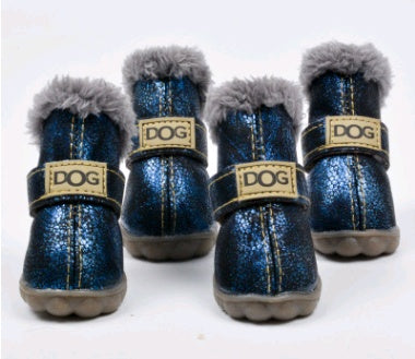 KFX-2727357 Dog Waterproof Warm Thick Snow Boots for Autumn and Winter in Various Colors and Sizes