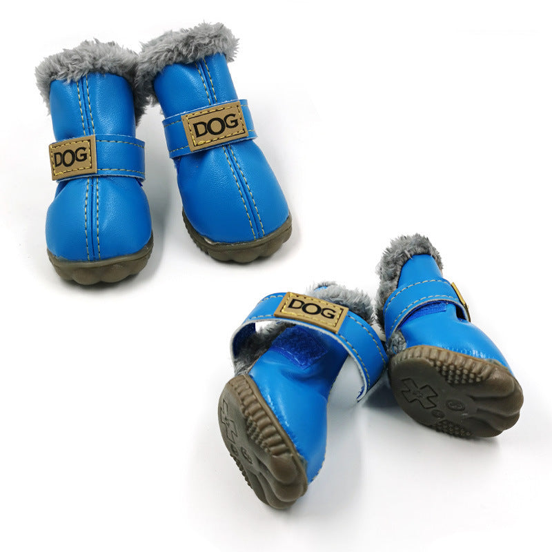 KFX-2727357 Dog Waterproof Warm Thick Snow Boots for Autumn and Winter in Various Colors and Sizes