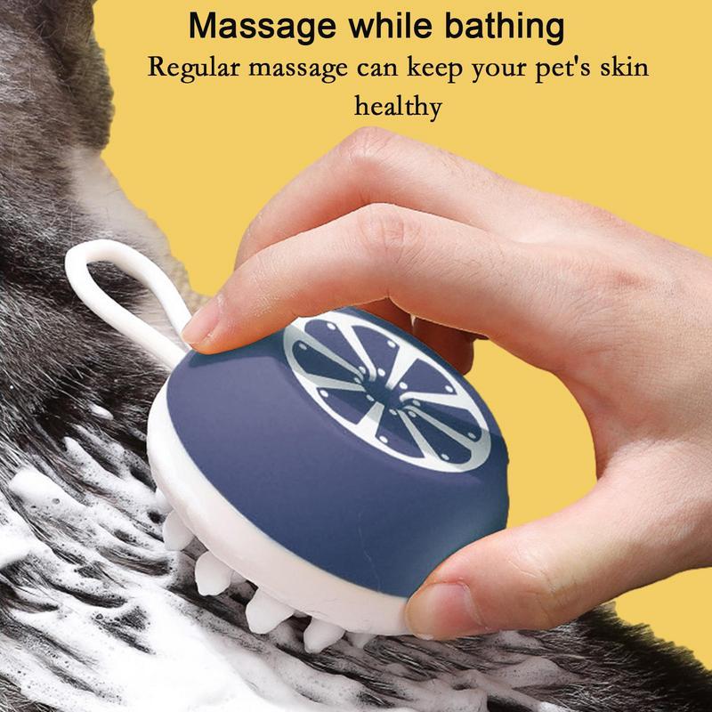 KFX-2727997 3-in-1 Dog Shampoo Brush with Massage Points for Effortless Bathing and Grooming