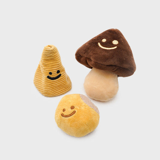 KFX-2730173 Tibetan Mushroom Plush Dog Vocal Toy Set - Simple and Stylish Design