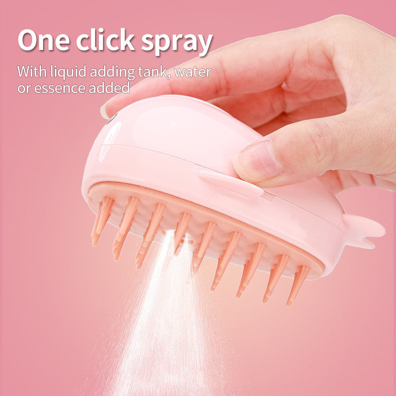 KFX-2732093 Dolphin Brush - Pink Electric Hair Removal Comb for Cats and Dogs