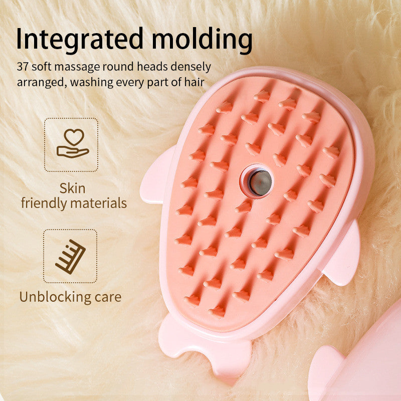 KFX-2732093 Dolphin Brush - Pink Electric Hair Removal Comb for Cats and Dogs