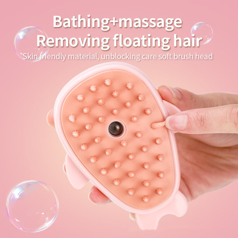 KFX-2732093 Dolphin Brush - Pink Electric Hair Removal Comb for Cats and Dogs