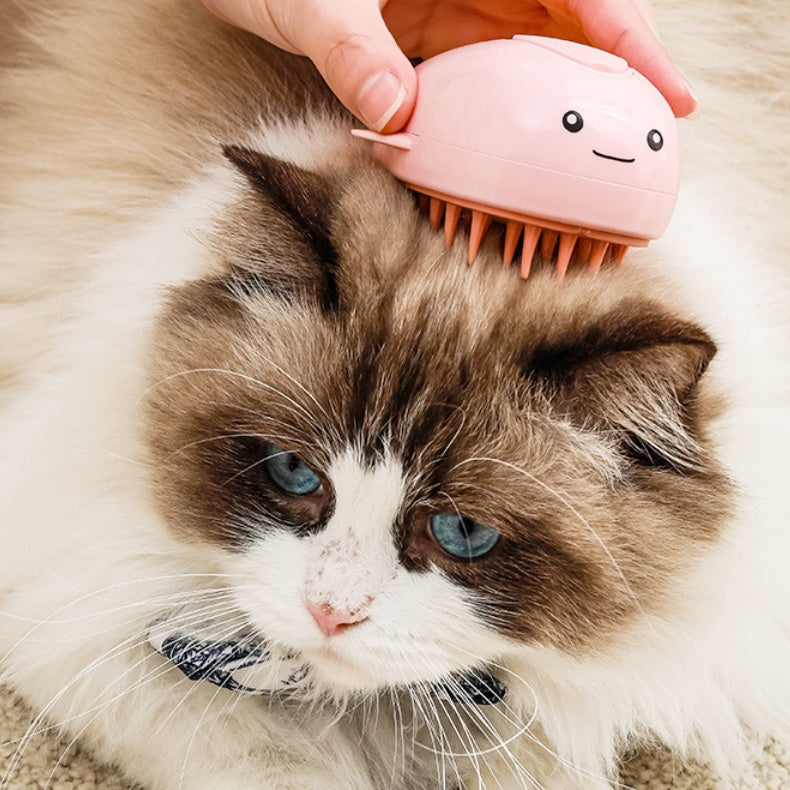 KFX-2732093 Dolphin Brush - Pink Electric Hair Removal Comb for Cats and Dogs