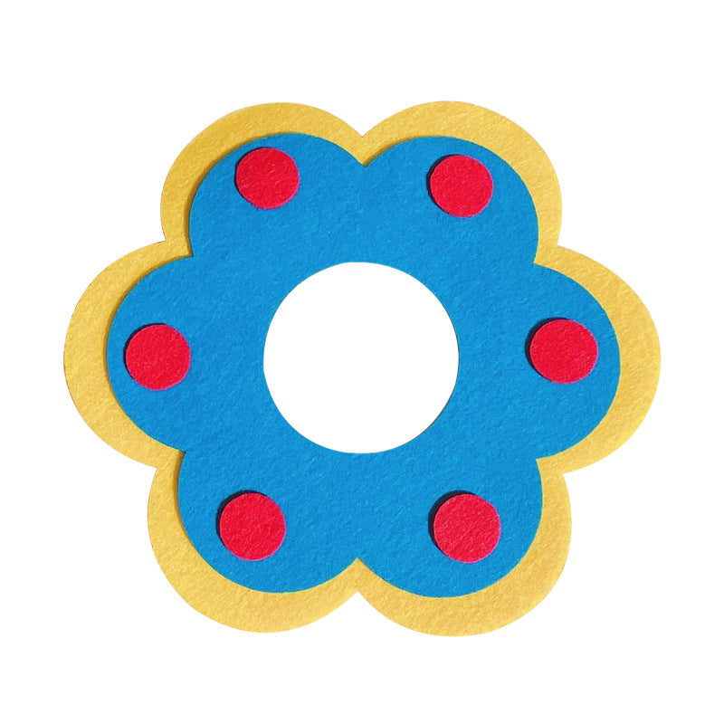 KFX-2732477 Felt Flower Pattern Cat Collar - Anti-Bite and Anti-Slobber Design, Universal Fit for All Seasons