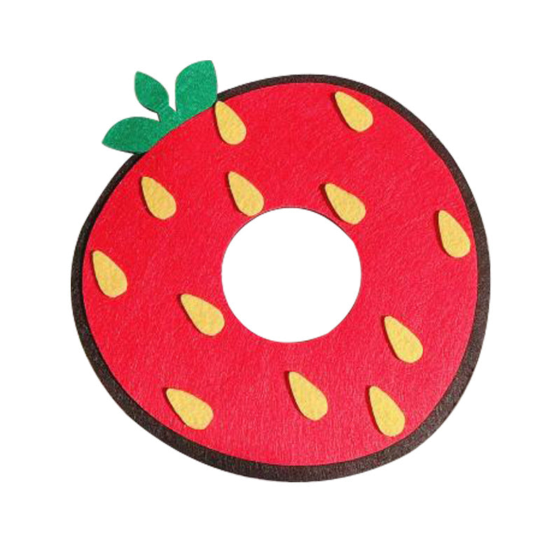 KFX-2732477 Felt Flower Pattern Cat Collar - Anti-Bite and Anti-Slobber Design, Universal Fit for All Seasons
