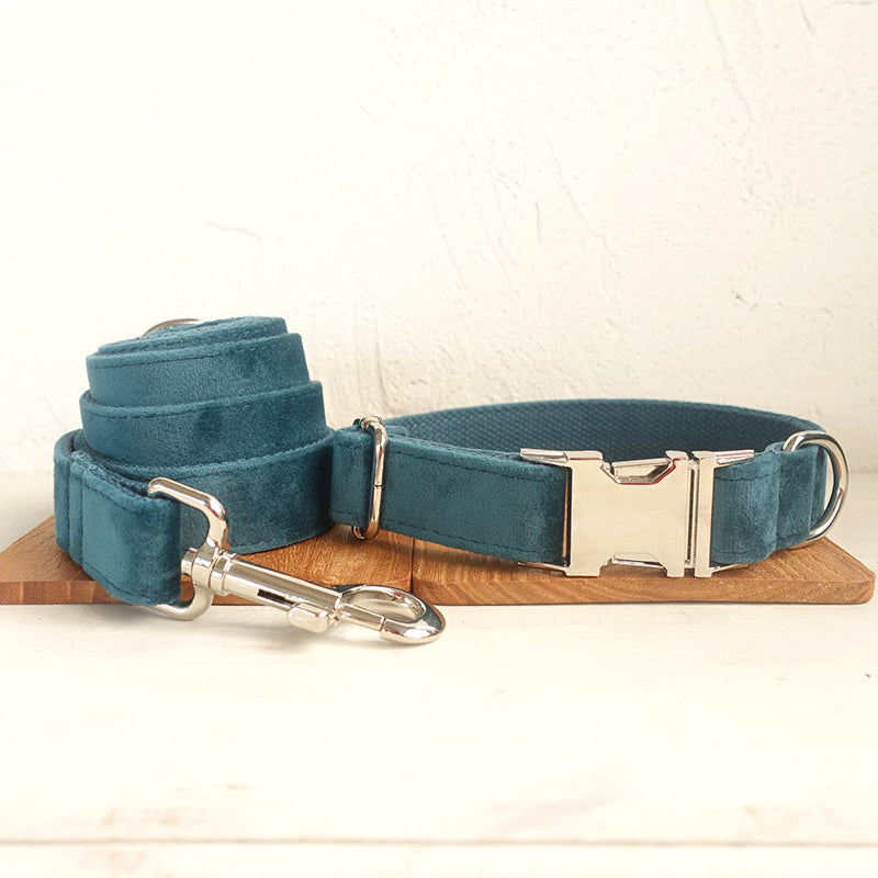 KFX-2736061 Double Thick Pile Polyester Traction Rope Set with Metal Buckle Connection - Emerald Green Velvet, Multiple Sizes Available