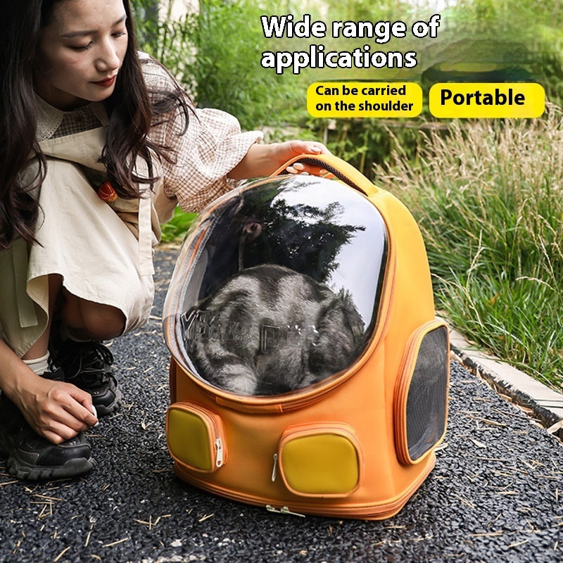 KFX-2738493 Spacious Outdoor Nylon Cat Backpack for Comfortable Travel
