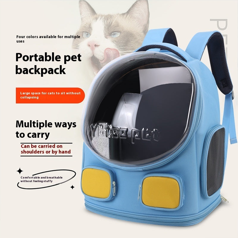 KFX-2738493 Spacious Outdoor Nylon Cat Backpack for Comfortable Travel