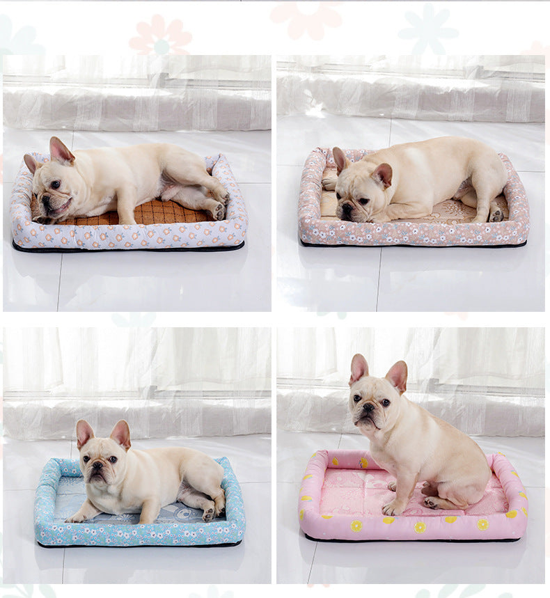 KFX-2740285 Cooling Summer Pet Ice Mat for Dogs and Cats - Breathable Square Bed in Various Colors