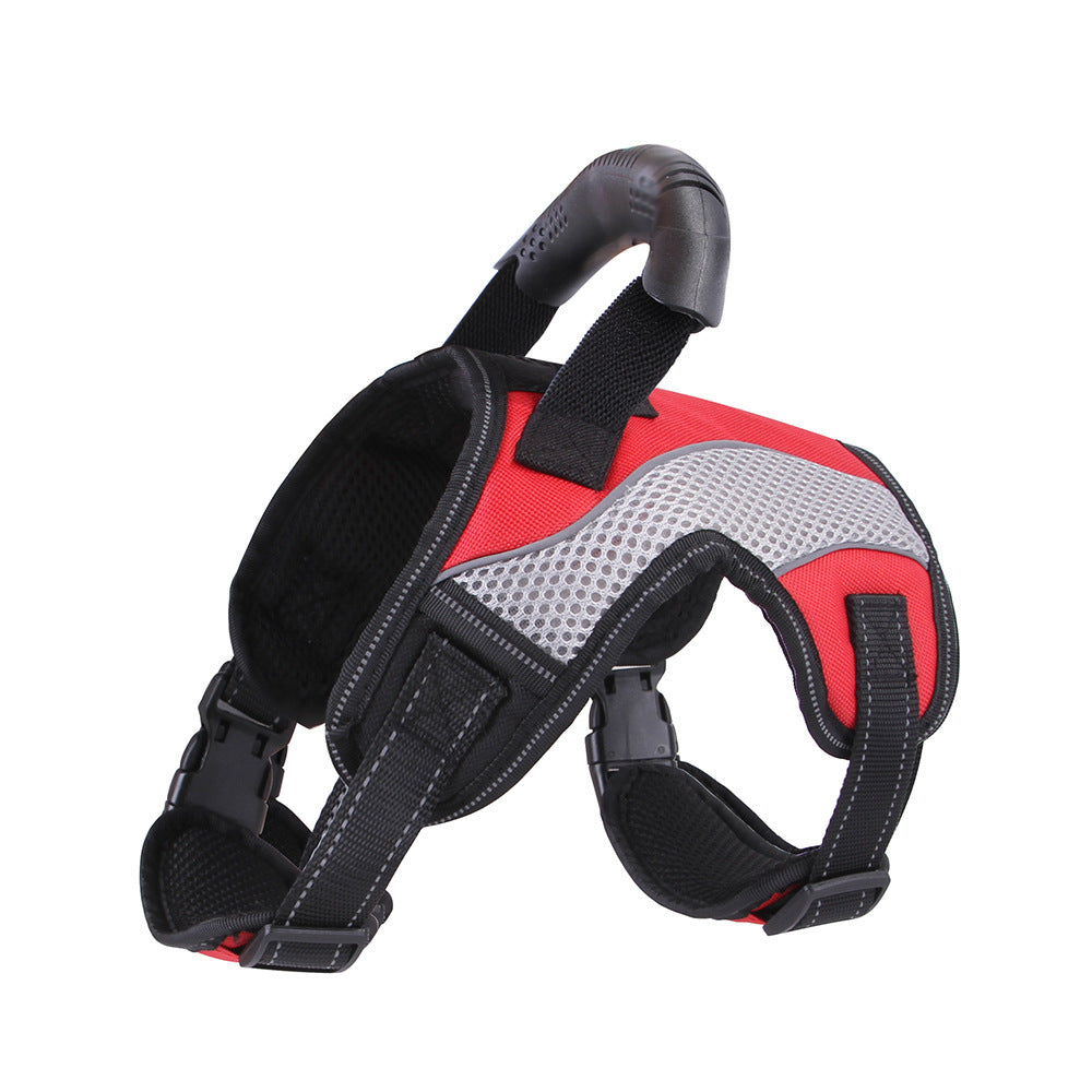 KFX-2741309 Breathable Anti-Pulling Pet Harness for Medium to Large Dogs - Red, Black, Camouflage Blue