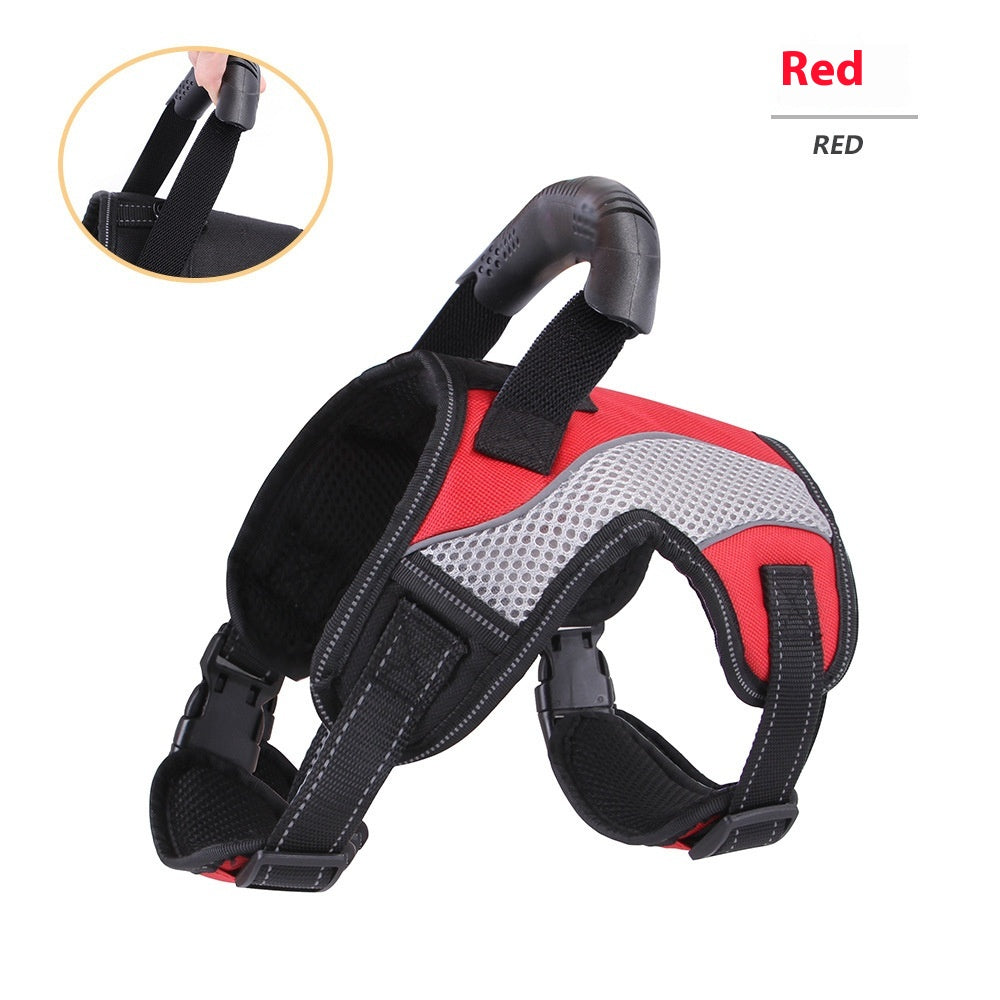 KFX-2741309 Breathable Anti-Pulling Pet Harness for Medium to Large Dogs - Red, Black, Camouflage Blue
