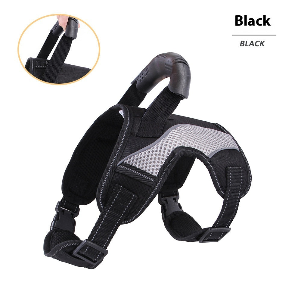 KFX-2741309 Breathable Anti-Pulling Pet Harness for Medium to Large Dogs - Red, Black, Camouflage Blue