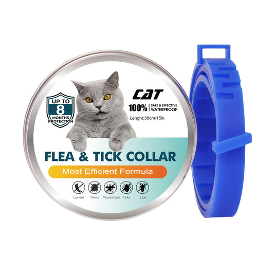 KFX-2743997 Essential Oil Flea Control Collar for Cats - Adjustable, 38cm, Multiple Colors Available