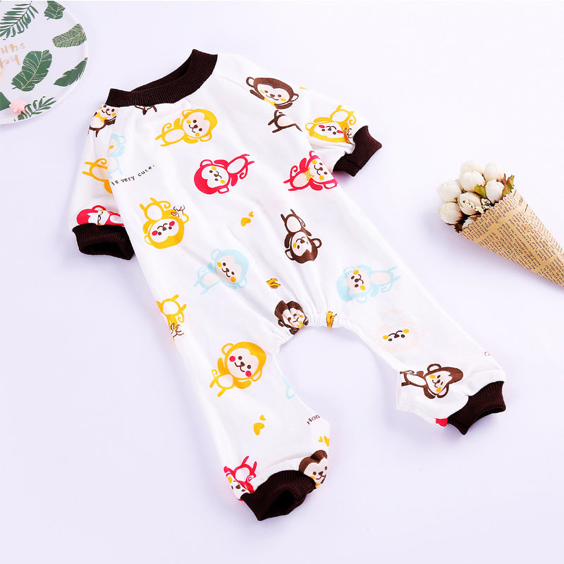 KFX-2746429 Comfortable Cotton Pajamas for Pets with Fun Prints - Multiple Designs and Sizes Available