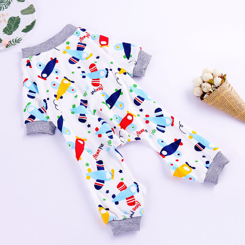 KFX-2746429 Comfortable Cotton Pajamas for Pets with Fun Prints - Multiple Designs and Sizes Available