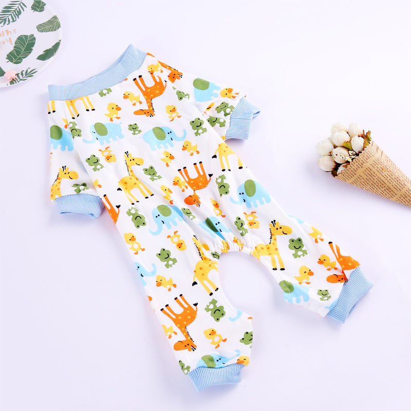 KFX-2746429 Comfortable Cotton Pajamas for Pets with Fun Prints - Multiple Designs and Sizes Available