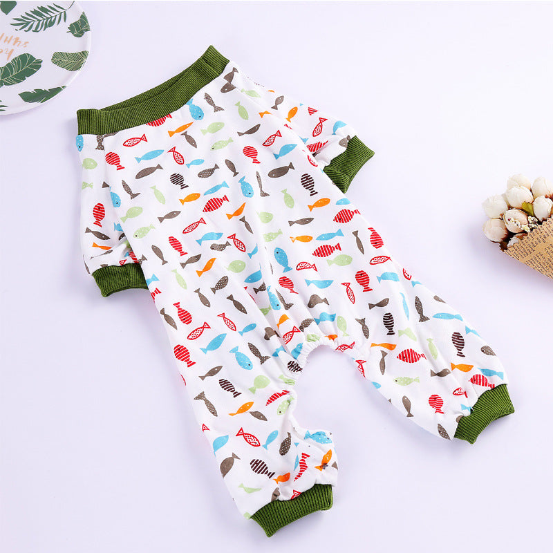 KFX-2746429 Comfortable Cotton Pajamas for Pets with Fun Prints - Multiple Designs and Sizes Available