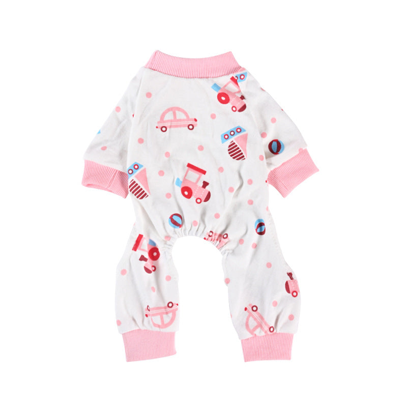 KFX-2746429 Comfortable Cotton Pajamas for Pets with Fun Prints - Multiple Designs and Sizes Available