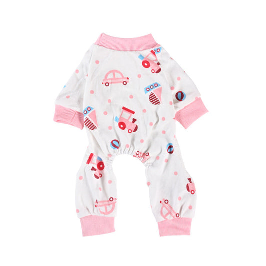 KFX-2746429 Comfortable Cotton Pajamas for Pets with Fun Prints - Multiple Designs and Sizes Available
