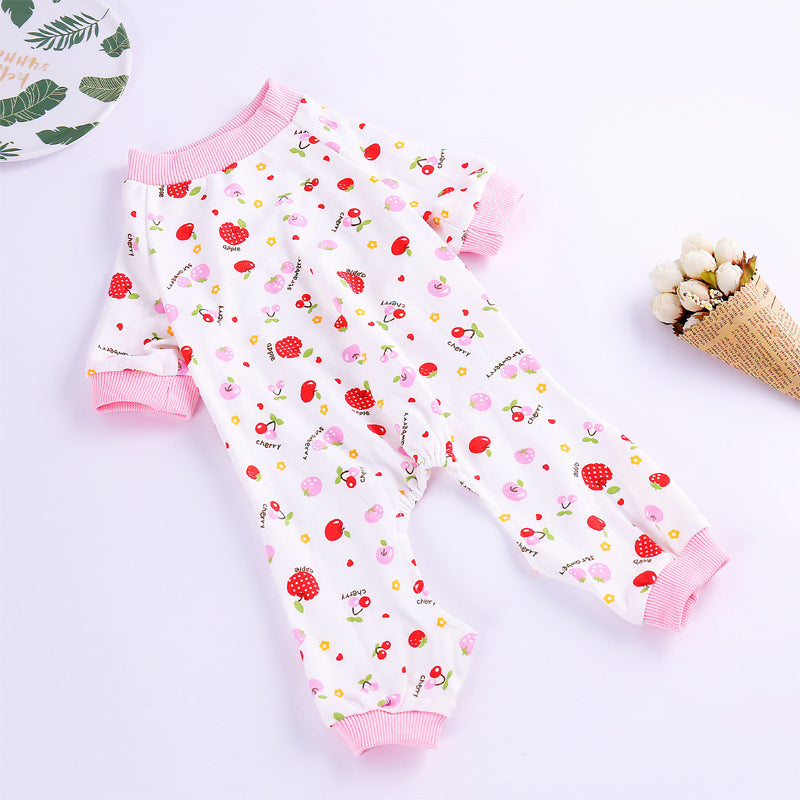 KFX-2746429 Comfortable Cotton Pajamas for Pets with Fun Prints - Multiple Designs and Sizes Available