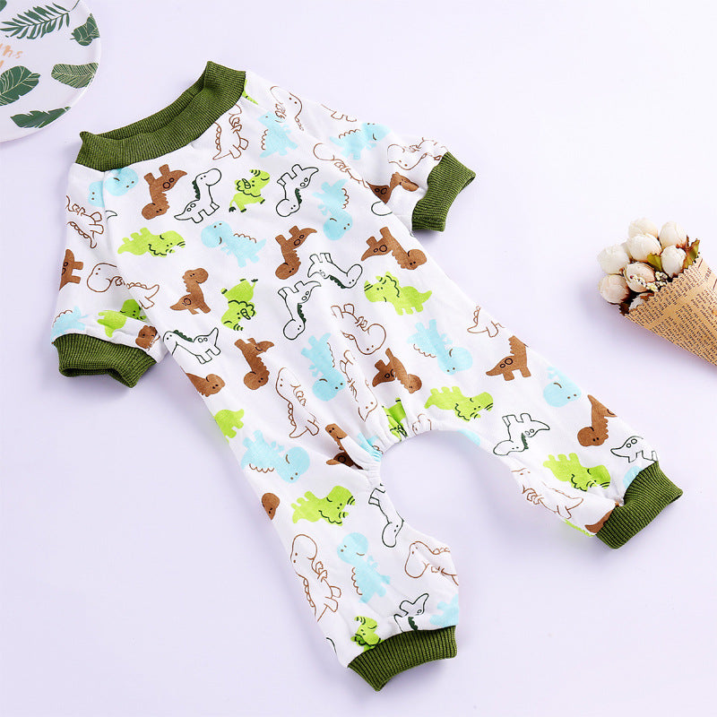 KFX-2746429 Comfortable Cotton Pajamas for Pets with Fun Prints - Multiple Designs and Sizes Available