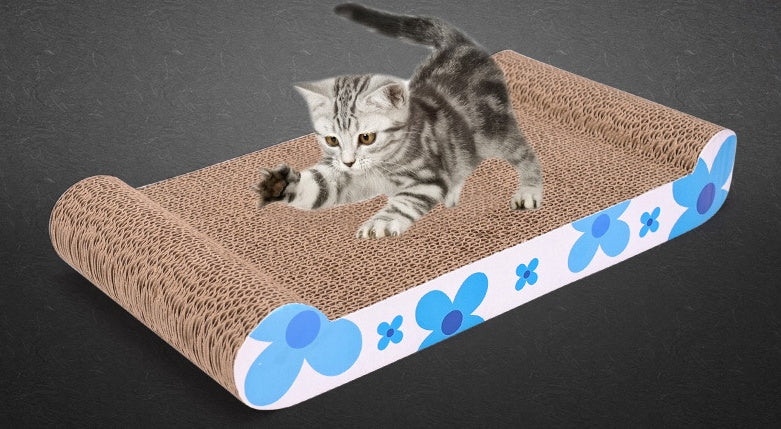 KFX-2747965 Cat Paw Board - High Density Corrugated Paper Biting Toy for Long-Lasting Fun, 44x24x6.5 cm
