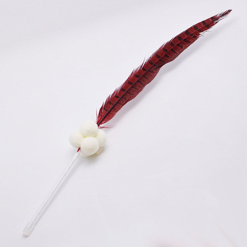 KFX-2748605 Feathered Cat Play Wand in Light and Dark Colors