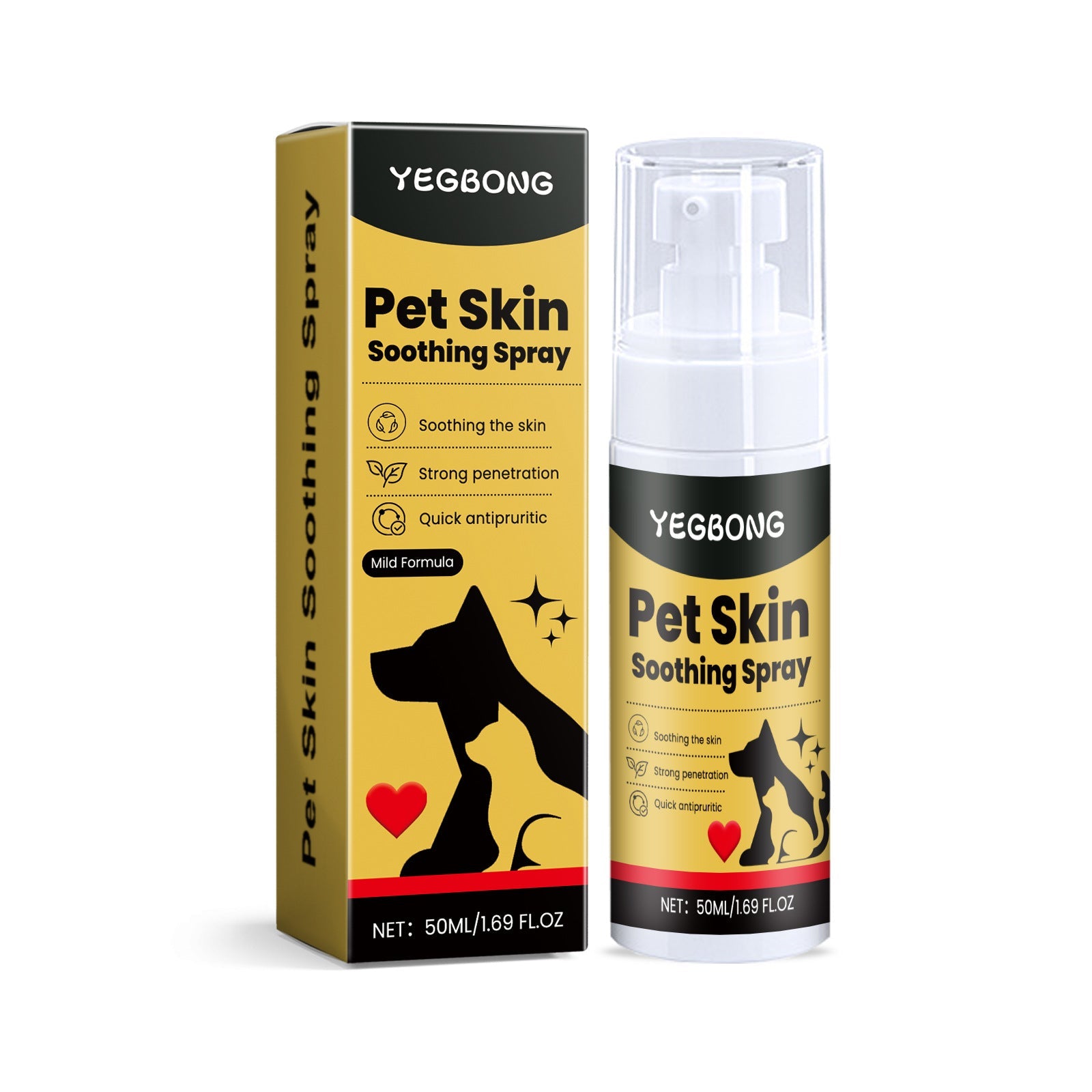 KFX-2749629 Gentle Pet Skin Care Spray for Soothing Relief, 50ml