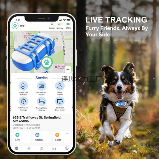 KFX-2749757 Waterproof Real-Time Pet Positioning Tracker with Lithium Battery