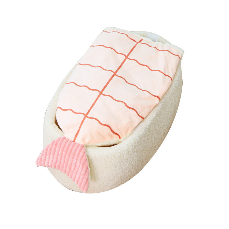 KFX-2751805 Cozy Removable Pet Nest Dog Mattress - Sushi Design for All Seasons