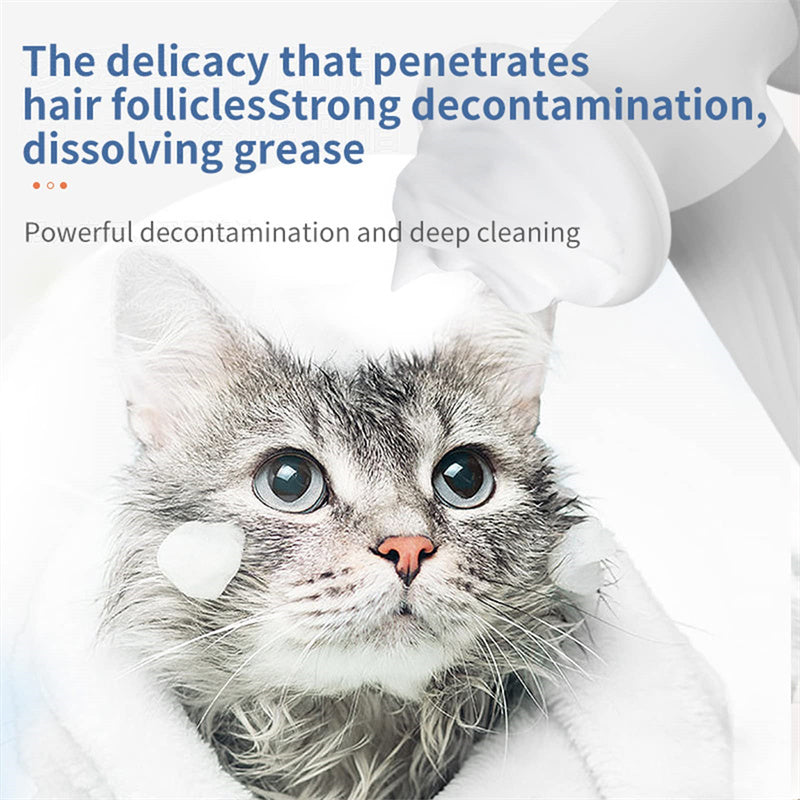 KFX-2753341 Automatic Foaming Silicone Pet Bath Brush with Soap Dispenser for Dogs and Cats