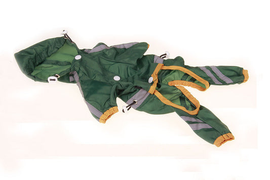 KFX-2755133 Waterproof Dog Raincoat with Reflective Trim - Available in Multiple Colors and Sizes