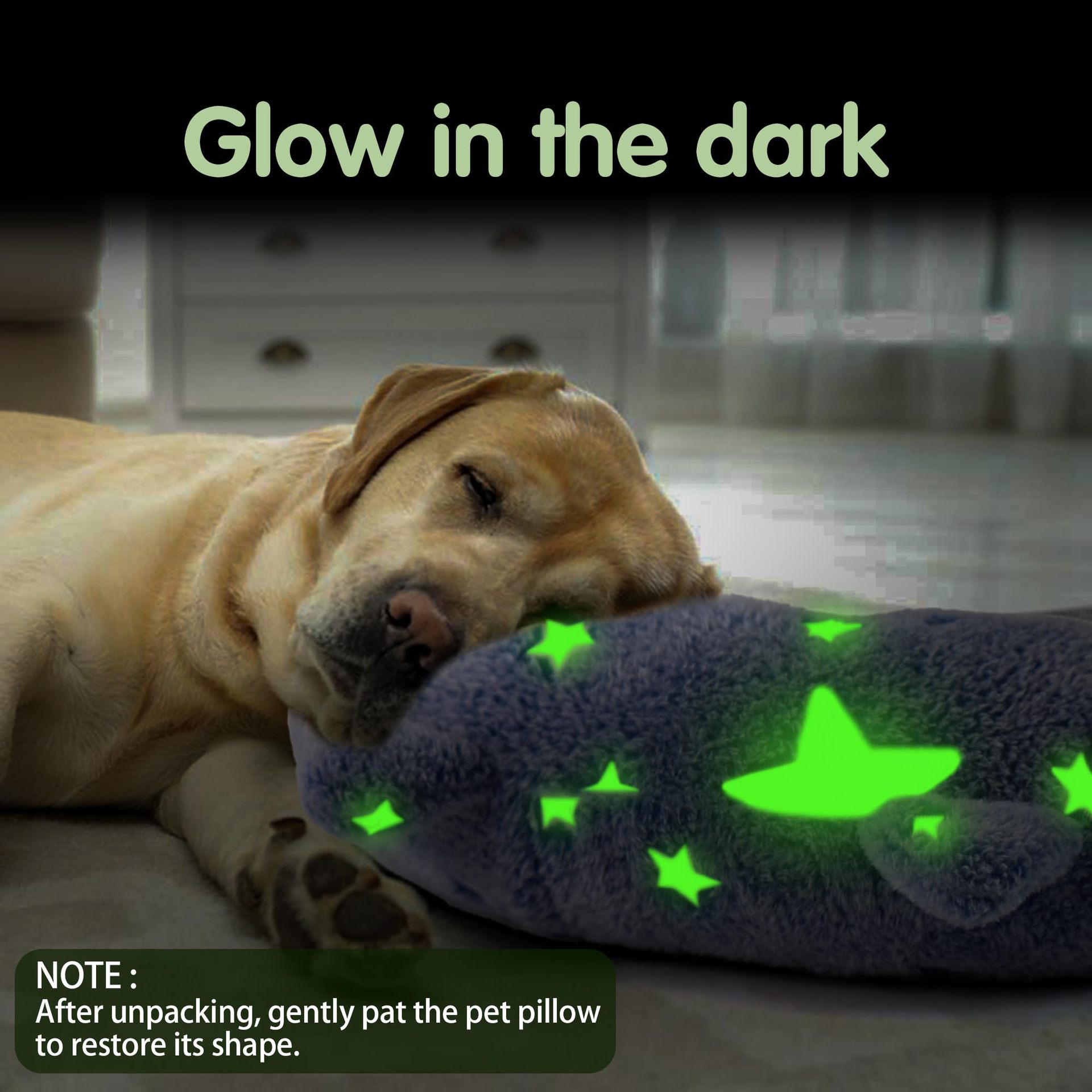 KFX-2762941 Personalized U-Shaped Pet Pillow in Gray with Stars & Moon - Multiple Designs Available