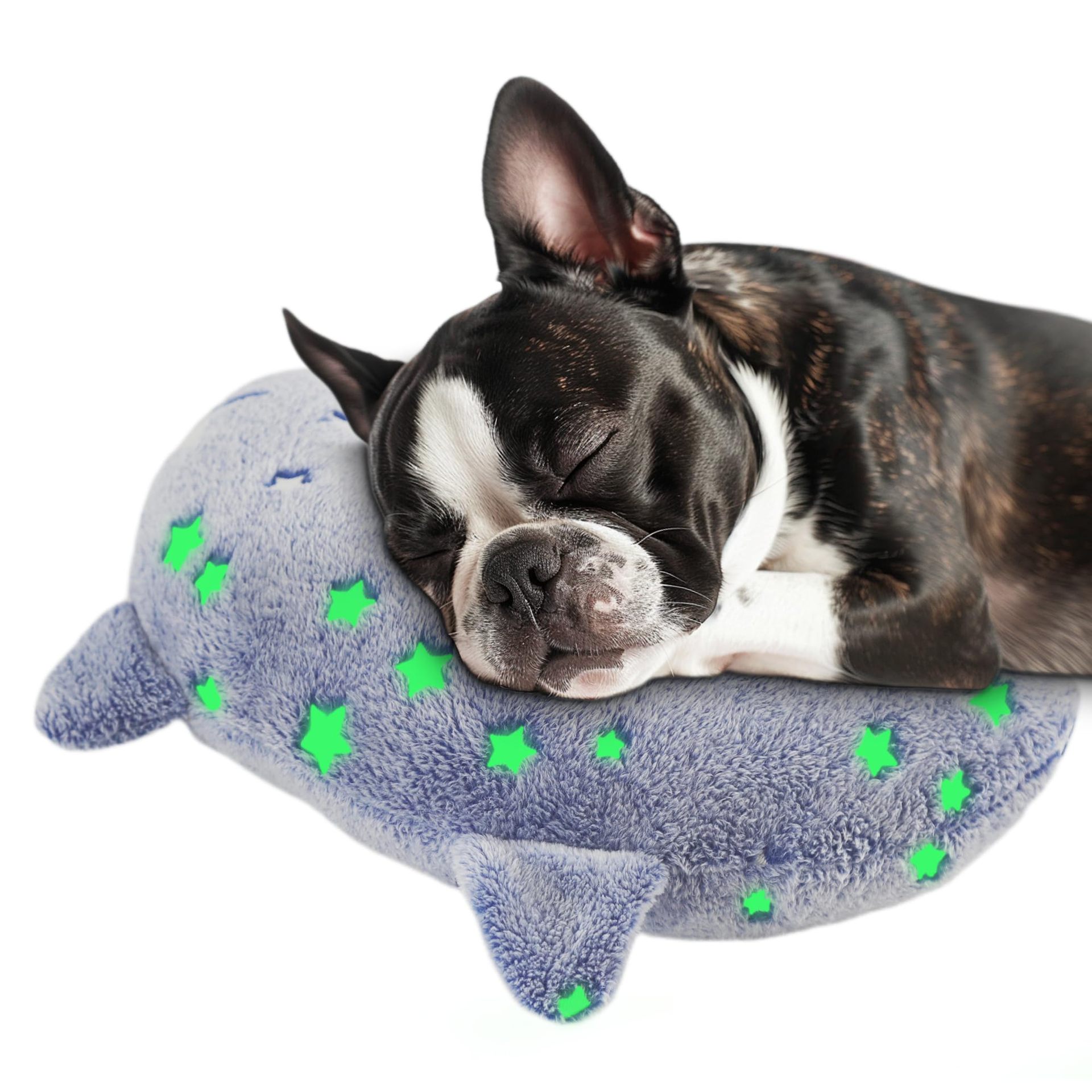 KFX-2762941 Personalized U-Shaped Pet Pillow in Gray with Stars & Moon - Multiple Designs Available