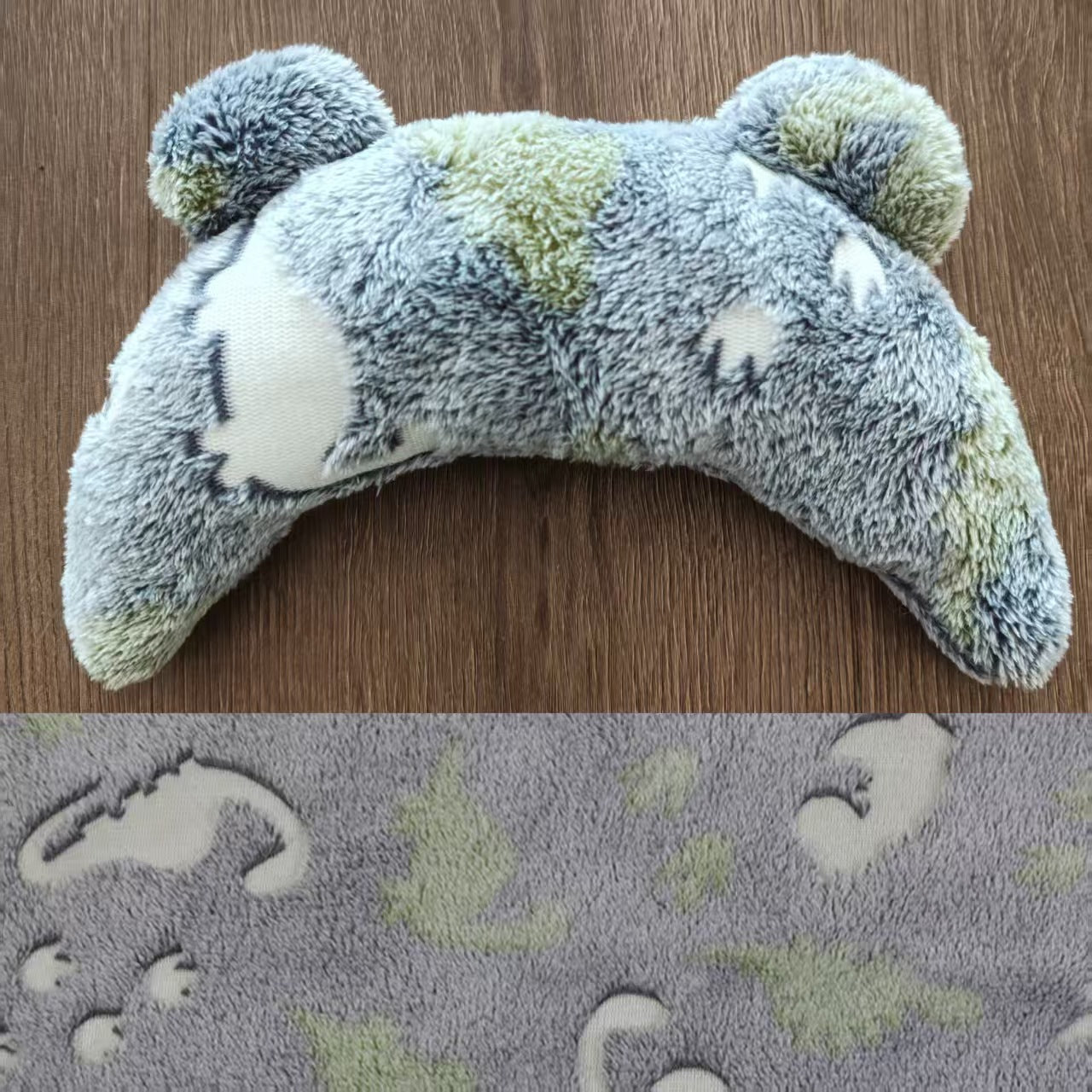 KFX-2762941 Personalized U-Shaped Pet Pillow in Gray with Stars & Moon - Multiple Designs Available
