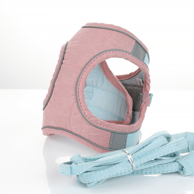 KFX-2763069 Reflective Color-Blocking Traction Belt with Breathable Material for Cats