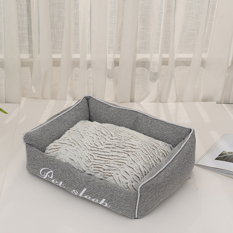 KFX-2763325 Removable and Washable Pet Nest for All Seasons - Available in Avocado Green, Blue, and Gray