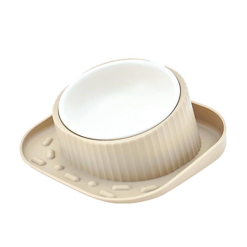 KFX-2763453 Wide Mouth Ceramic Pet Bowl with Neck Protection in Various Colors