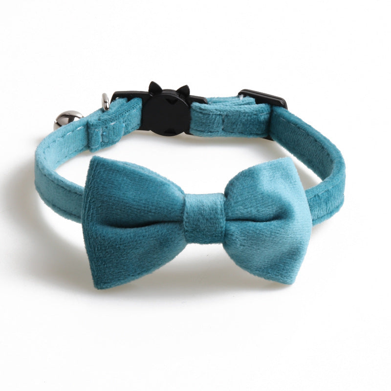 KFX-2765245 Velvet Bowknot Adjustable Pet Collars in Multiple Colors