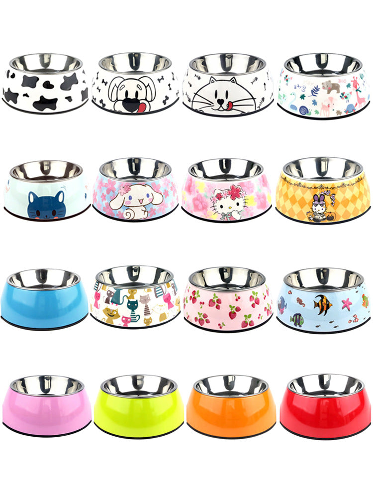KFX-2766525 Stainless Steel Dog and Cat Bowls in Various Sizes and Fun Designs